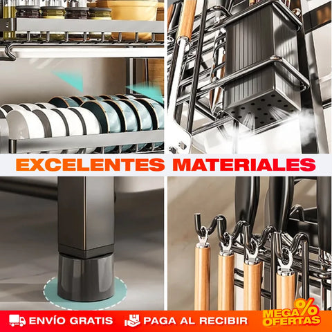 ESTANTE ESCURRIDOR PARA PLATOS DE 3 NIVELES